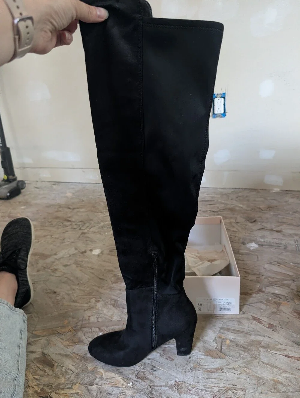 Chinese Laundry Black Over the Knee Boots Size 9.5